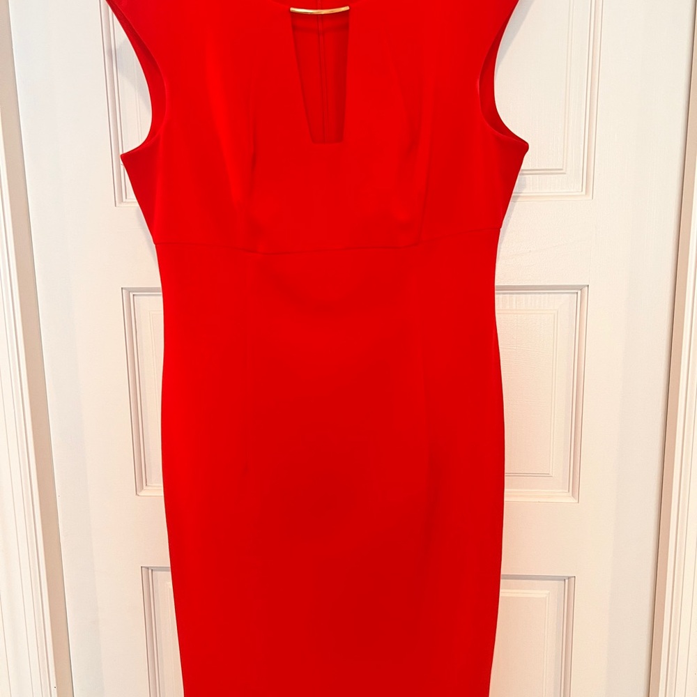 Elegant Red Sleeveless Dress